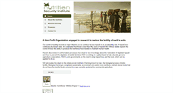 Desktop Screenshot of nutritionsecurity.org